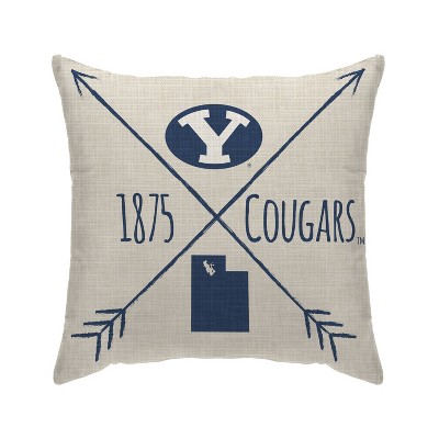 NCAA BYU Cougars Cross Arrow Decorative Throw Pillow