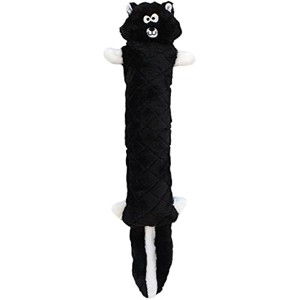 ZippyPaws - Jigglerz Tough No Stuffing Squeaky Plush Dog Toy with Crinkle Head and Tail - Skunk - 1 of 1