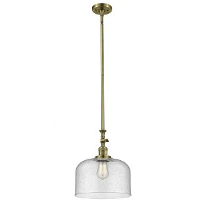 Bell - 1 Light Stem Hung Mini Pendant In Industrial Style-15 Inches Tall and 12 Inches Wide - 1 of 1