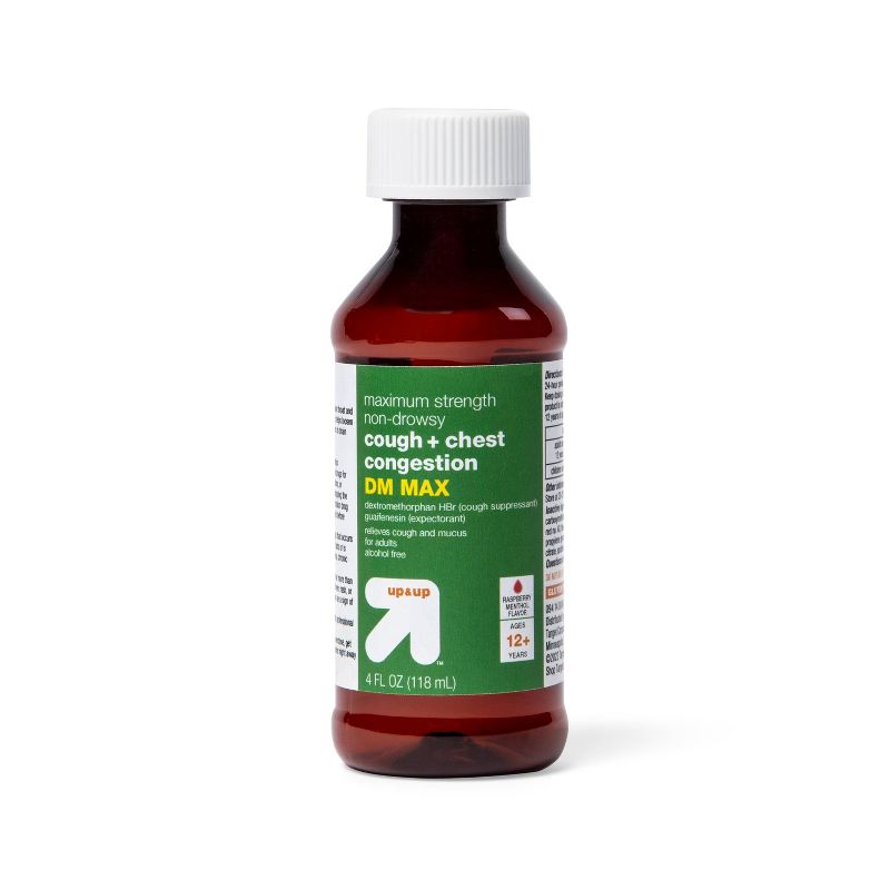 Tussin Cough + Chest Congestion DM Max Treatment - Raspberry Menthol - 4 fl oz - up &#38; up&#8482;, 3 of 7