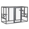 DOMETOUR Wooden Cat Cage with Waterproof Roof with Adjustable Pedals - 4 of 4