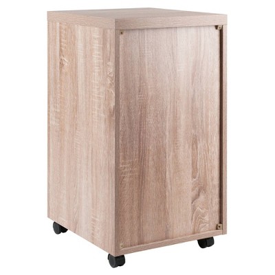 Modular Mobile Desk in Reclaimed Wood & White Finish with Storage