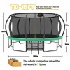 NAYSAYE Trampoline 15FT with Basketball Hoop and Safety Net for Outdoor Fun for Kids and Adults Backyard, Green, 180.00"*108.00"*230.00" - 3 of 4