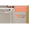 PAGED Adjustable Study Desk for Kids & Adults, Writing Desk, Compact Design Home Office Desks with Hand Crank for Living Room, Study - 2 of 4