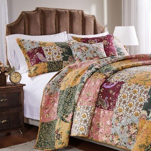 Greenland Home Fashion Antique Chic Quilt And Sham Bonus Set - Multi - 1 of 3