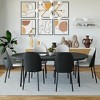 LeisureMod Tule Dining Side Chair with Velvet Seat and Black Powder-Coated Steel Frame Set of 4 - 3 of 4