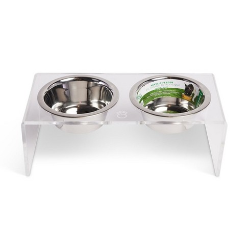 Silicone Pet Mat + Stainless Steel Double Diner - 3.5 Cups - Boots