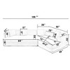 Modular Sectional Sofa, Convertible Sofa with Round Fiber,  Fabric Anti Wrinkle,  Upholstery Sofa Couch Minimalist Style for Living Room - 3 of 4