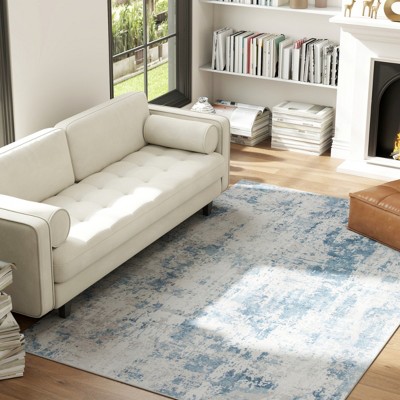 GlasFlength Rugs 5'x7' Vintage Waterproof Extra Large Area Rugs Carpet Non-Slip Rug Pads Washable Rug for Room, Multicolored, 84"*0.3"*60"