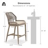 PURPLE LEAF Patio Sunbrella Bar Stools Set of 2 Handwoven Wicker Bar Height Stool Modern Aluminum Outdoor Wicker Barstools with Back and Cushion - 2 of 4
