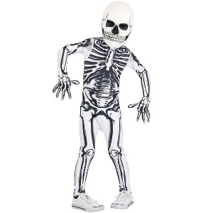 HalloweenCostumes.com 4T   White Skeleton Costume for Toddlers, Black/White - 1 of 4