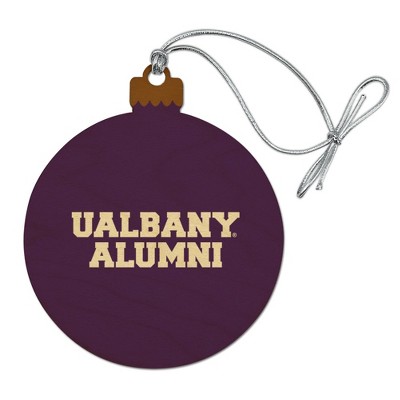 University at Albany Alumni Wood Christmas Tree Holiday Ornament
