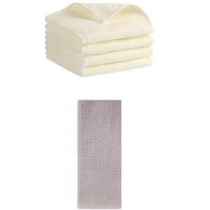 REGALWOVEN 5 Pack Soft Absorbent Waffle Cotton Bathroom Hand Towel Set 13" x 30" - 1 of 4