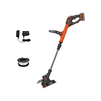 BLACK+DECKER LSTE525 20V MAX Lithium Easy Feed String Trimmer/Edger with 2  batteries and sweeper