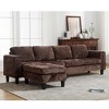 104.5'' 5-Seat Chenille Modular Sectional Sofa with Storage Ottoman, L-Shaped Sectional Sofas with Reversible Chaise, Riveted Design, Easy Assembly - 3 of 4