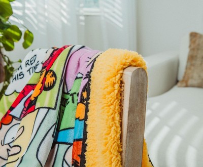 Garfield and Jon Comic Strip Panels Fleece Sherpa Throw Blanket