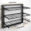 Angel Sar 3-Layer Power Tool Storage Rack, Heavy Duty Steel Drill Holder Wall Mount with Wood Shelf, 100LB Capacity for Garage Workshop Organization - 3 of 4