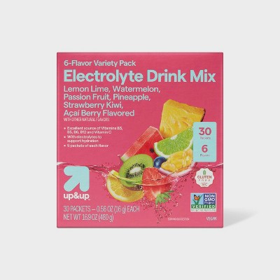 Hydration with Electrolytes Drink Mix - Variety Pack - 16.9oz/30ct - up&up™