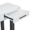 Sapphtopaz 57" Extra Long Console Table with 3 Drawers, Modern Side Table with Interlocking Base, Entryway Table for Living Room, Entryway - 2 of 4