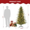 Pre-Lit Artificial Christmas Tree –  PVC Branches & Metal Hinges, Easy Setup for Home/Office/Party Holiday Decor - 3 of 4