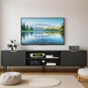 Coolmee Black TV Stand, TV Consoles for Living Room 75 Inch TVs, Fluted Panel Media Console, with Metal Handle and Adjustable Hinge - 2 of 4