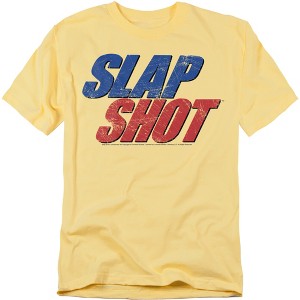 Slap Shot Blue & Red Logo Adult T-Shirt - 1 of 4