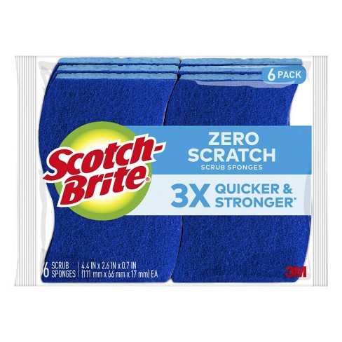 Scotch-brite Zero-scratch Scrub Sponges - 6ct : Target