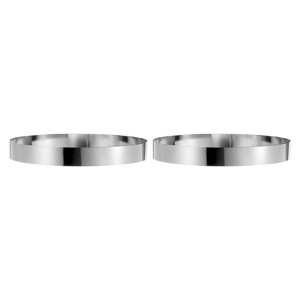 Unique Bargains Stainless Steel Seamless Nonstick Mirror Coating Round Cake Ring 2 Pcs - 1 of 4