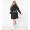 Smak Parlour Women's Plus Mock Turtleneck Fit & Flare Dress - 4 of 4