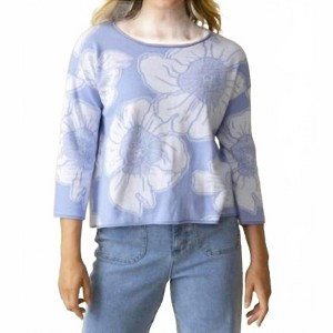 Women's Wo's In Bloom Jacquard Sweater - habitat - 1 of 3