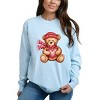 Valentine Teddy Bear Beanie - Women's Garment Dyed Long Sleeve Graphic T-Shirt - 3 of 4