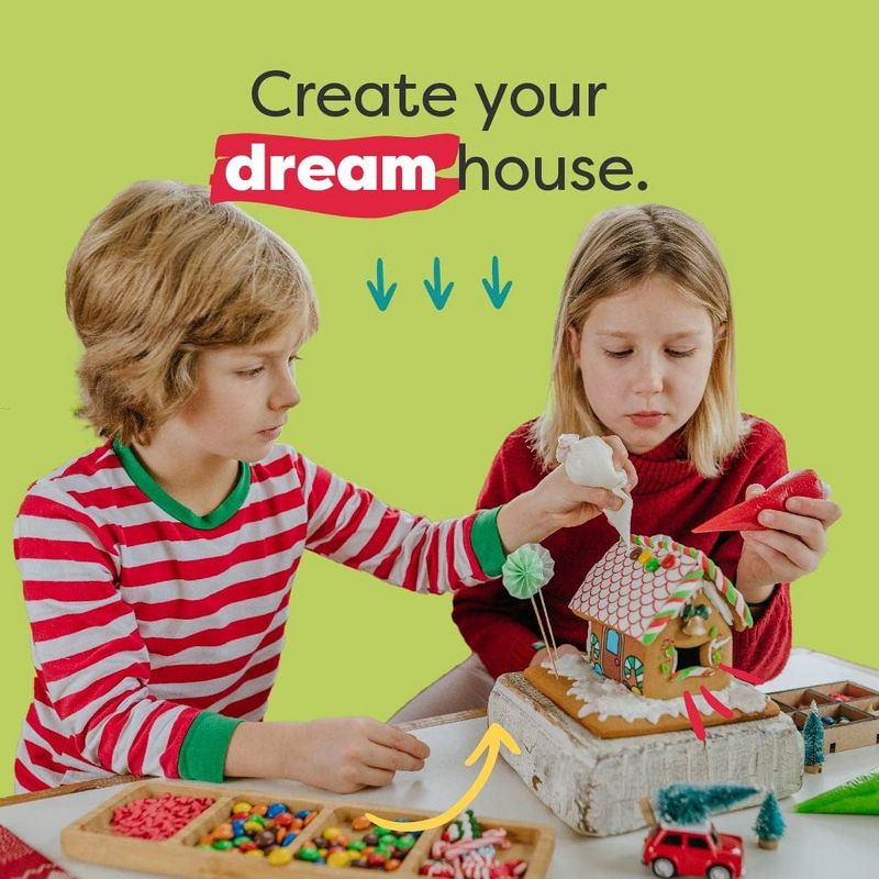 Baketivity Holiday Gingerbread House Kit And Kids Cookbook - Bake And Build Edible Gingerbread House - Kids Baking Set With Premeasured Ingredients, 4 of 9