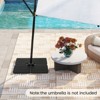 Tangkula 4 Pieces Offset Patio Umbrella Base 220 LBS Large Square Plastic Outdoor Umbrella Stand - 4 of 4