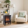 NAYSAYE Indoor Fireplace Freestanding Stove with Fire Effect and Panoramic View for Living Room, Black, 14.2"*8"*18" - 2 of 4