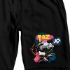 Looney Tunes Soccer Frenzy, Tasmanian Devil, Taz on Black Adult lounge shorts - 2 of 3