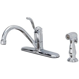OakBrook Tucana One Handle Chrome Kitchen Faucet Side Sprayer Included - 1 of 1