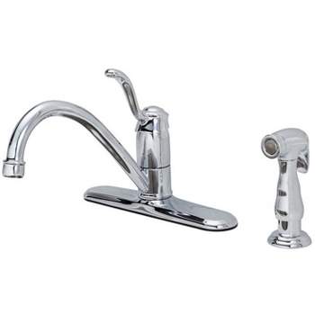 OakBrook Tucana One Handle Chrome Kitchen Faucet Side Sprayer Included