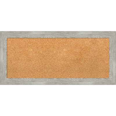 Dove Greywash Narrow Framed Natural Cork Bulletin Board