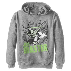 Boy's Star Wars: The Clone Wars Yoda Jedi Master Action Pose Pull Over Hoodie - 1 of 3