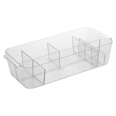 Clarity Large Divided Cosmetic Bin Clear - iDESIGN