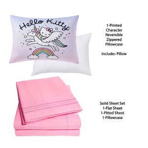 Kids' Hello Kitty Pillow with Bonus Solid Sheet Set - 1 of 4