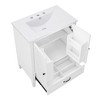 30" White Vintage Bathroom Vanity with Sink, Soft-Closing Door, Multi-Storage - 4 of 4