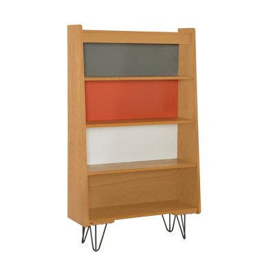 Perry Adjustable White Ash Wood 4-Shelf Bookcase