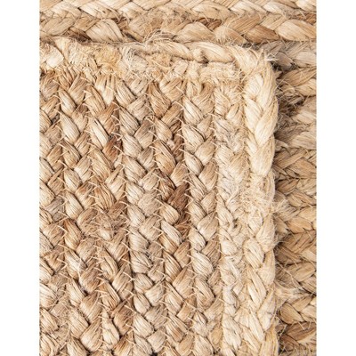 Handmade Natural Jute Square Indoor Area Rug, 4 ft
