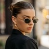 WMP Eyewear Womens 90s-Inspired Small Frame Retro Oval Sunglasses - 3 of 4