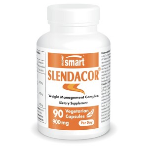 SuperSmart Slendacor 900mg - with Curcuma Longa Extract, Moringa oleifera, and Murraya koenigii - Weight Management Complex - 90 Vegetarian Capsules - 1 of 1