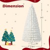 Costway 5FT/6FT/7FT Pre-Lit Christmas Tree Fiber Optic Snow-Flocked with 170/220/270 Lights & Branch Tips - 3 of 4