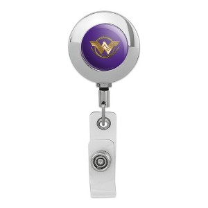 Wonder Woman Movie Golden Lasso Logo Metal Chrome Badge ID Card Holder Clip - 1 of 3