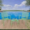 3 Piece Patio Bistro Set, Outdoor Patio Furniture Set with Coffee Table, Conversation Sets for Apartment Balcony, Backyard, Porch - 2 of 4