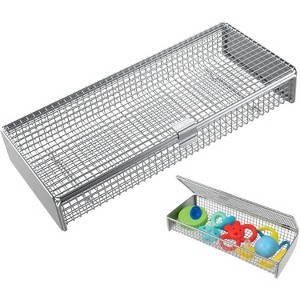 Dishwasher Basket for Small Items, 304 Stainless Steel Dishwasher Basket, Bottle Parts, Scoops, Forks, Chopsticks Cleaning (Silver) - 1 of 4